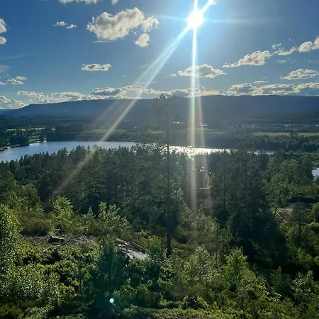 Semesterbostad Views Over The Nidelva River And Hills In Åmli